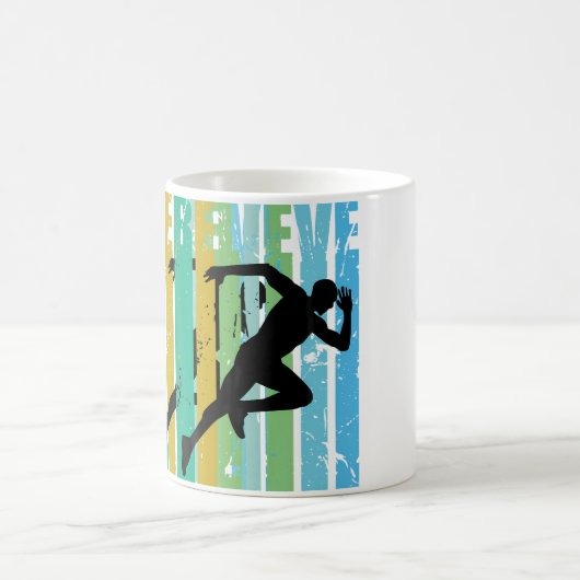 Athletics Sprinting Boys Running Runner Run Race Koffiemok (Center)