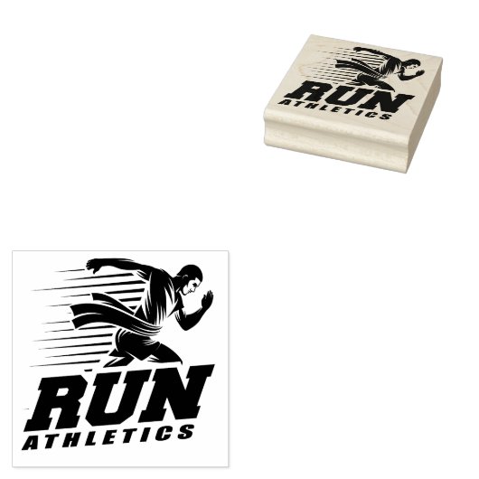 Athletics uitvoeren rubberstempel (Gestempeld)