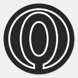 Athletten Nummer 0 cirkelvorm Ronde Sticker