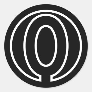 Athletten Nummer 0 cirkelvorm Ronde Sticker