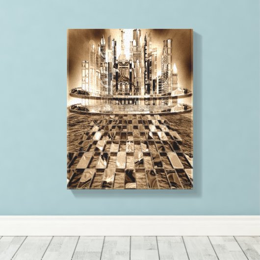 Athochroom. Opgespannen canvas (Insitu (Houten vloer))