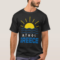Athos Griekenland Zonneschijn En Zee Zwart Heren