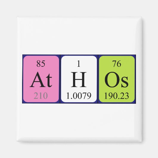 Athos periodieke lijstnaam magnet (Voorkant)