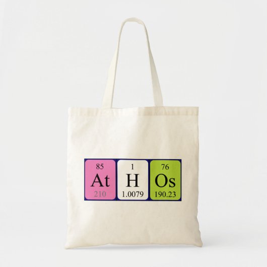 Athos periodieke table name canvas tas (Voorkant)