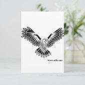 Athy Ireland Blank Wenskaart Owl Design Bedankkaart (Staand voorkant)