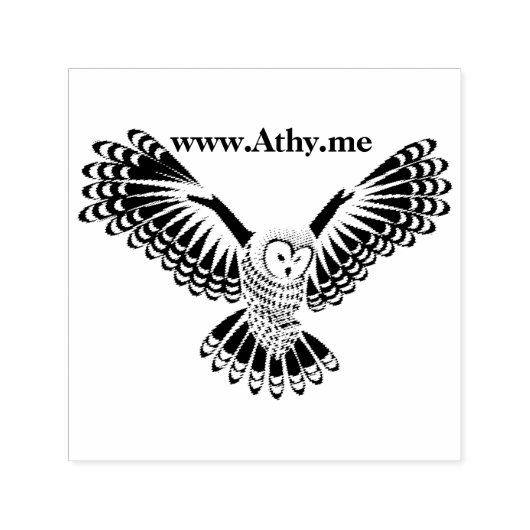 Athy Ireland Uil Rubber Stamp Zelfinktende Stempel (Design)