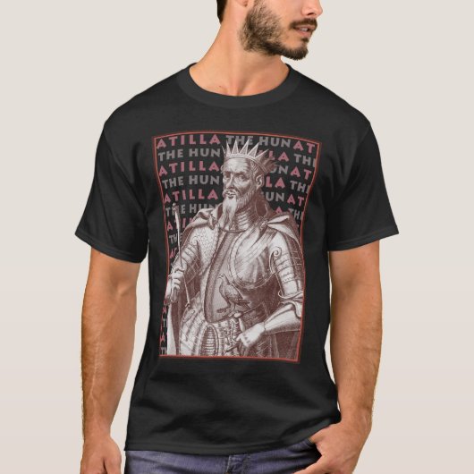 Atilla The Hun - T-Shirt met Antiek portret (Voorkant)