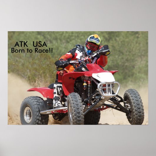 ATK 450 Quad Racing Poster (Voorkant)