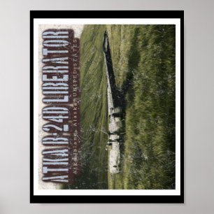 ATKA B-24D LIBERATOR BOMBER VLIEGTUIG - PACIFIC WA POSTER
