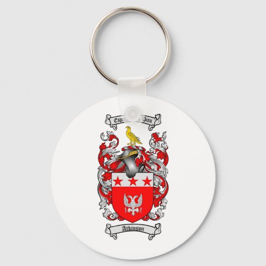 ATKINSON FAMILIE CREST - ATKINSON COAT OF ARMS SLEUTELHANGER (Voorkant)