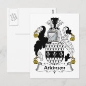 Atkinson Family Crest Briefkaart (Voorkant / Achterkant)