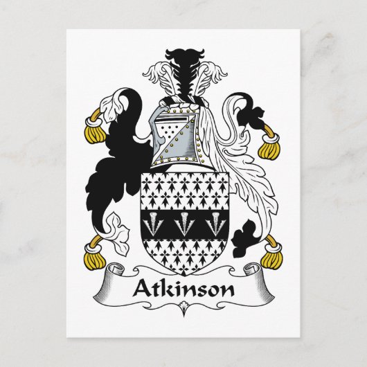 Atkinson Family Crest Briefkaart (Voorkant)