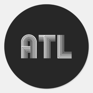 ATL Atlanta A T L Ronde Sticker
