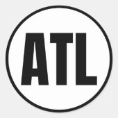 ATL - Atlanta Classic Round Sticker (Voorkant)