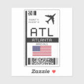 ATL Atlanta-instapkaart - Georgia Travel Sticker (Vel)