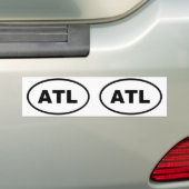 ATL Atlanta Oval Bumpersticker (Op auto)