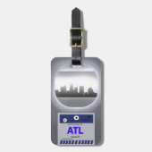 ATL-CODE EN SKYLINE BAGAGELABEL (Voorkant verticaal)