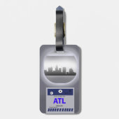 ATL-CODE EN SKYLINE BAGAGELABEL (Achterkant verticaal)