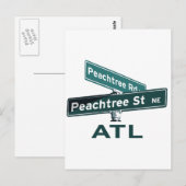 ATL Peachtree Signs Briefkaart (Voorkant / Achterkant)