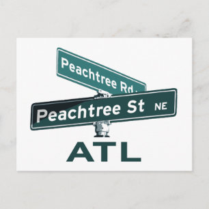 ATL Peachtree Signs Briefkaart