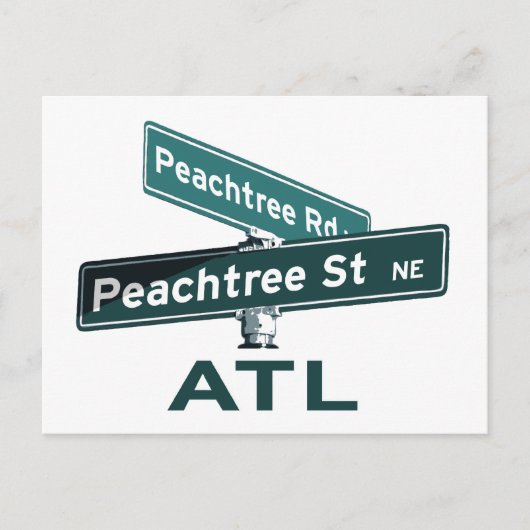 ATL Peachtree Signs Briefkaart (Voorkant)