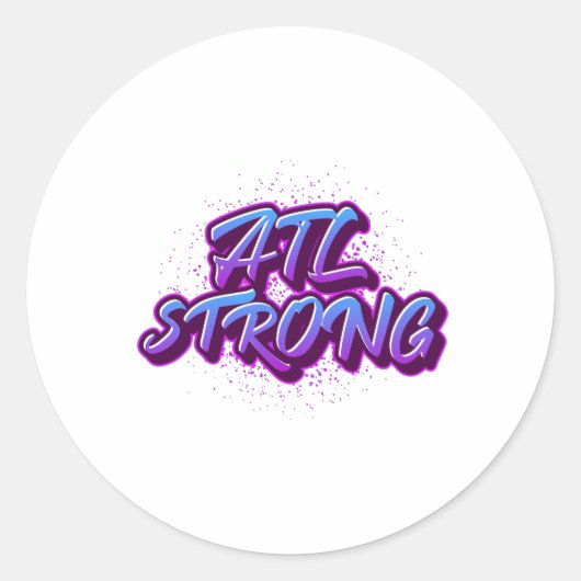ATL Sterke graffiti-stijl Ronde Sticker (Voorkant)