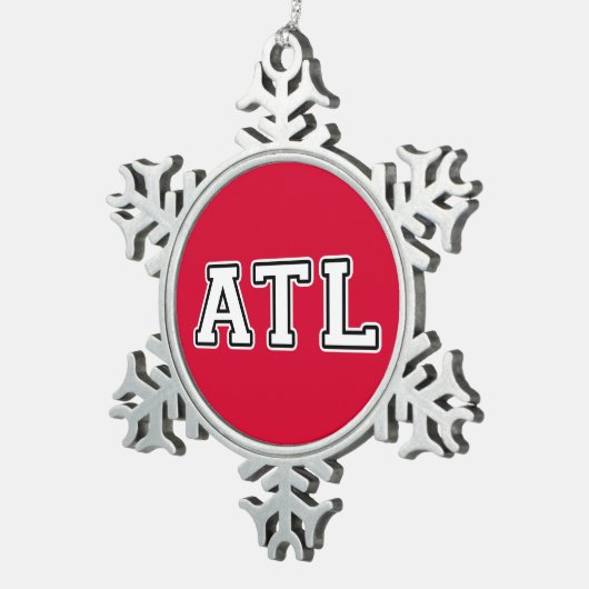 ATL TIN SNEEUWVLOK ORNAMENT (Rechts)