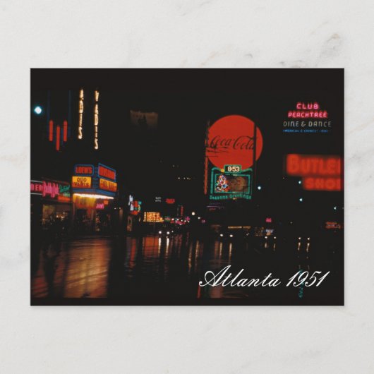 Atlanta 1951 Briefkaart (Voorkant)