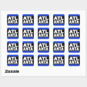 Atlanta 2 Blue Vierkante Sticker (Vel)