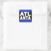 Atlanta 2 Blue Vierkante Sticker (Tas)