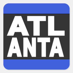 Atlanta 2 Blue Vierkante Sticker