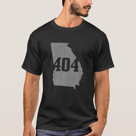Atlanta 404 Area Code Atl Georgia Map State Pride T-shirt (Voorkant)