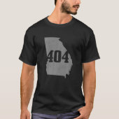 Atlanta 404 Area Code Atl Georgia Map State Pride T-shirt (Voorkant)
