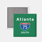 Atlanta 75 magneet (Voorkant / Achterkant)