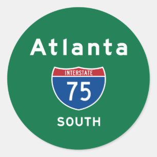 Atlanta 75 ronde sticker