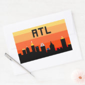 Atlanta 8-bits Skyline ATL Rechthoekige Sticker (Envelop)