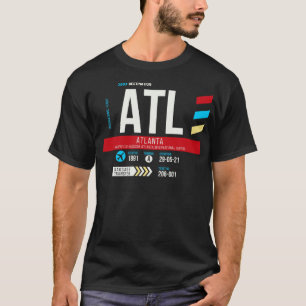 Atlanta ATL Airport Code Bagage Label T-shirt