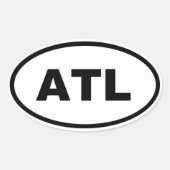 Atlanta ATL Ovale Sticker (Voorkant)