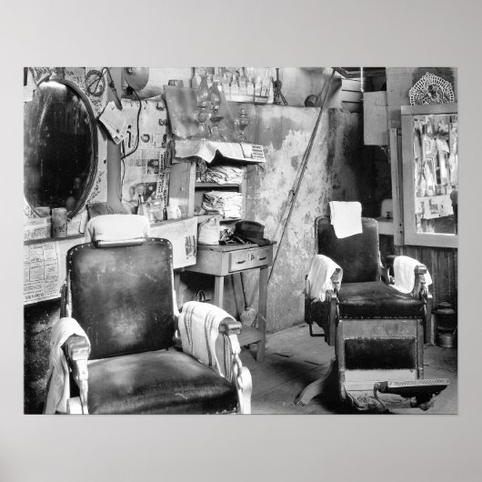 Atlanta Barber Shop, 1936.  foto Poster (Voorkant)