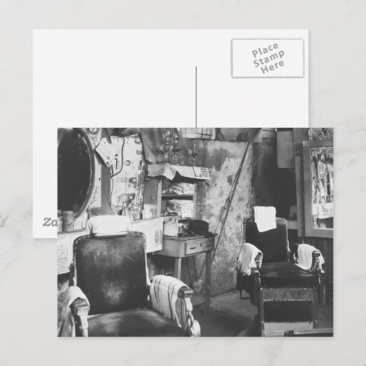 Atlanta Barber Shop, jaren '30 Briefkaart (Voorkant / Achterkant)