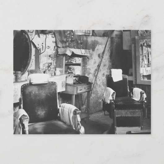 Atlanta Barber Shop, jaren '30 Briefkaart (Voorkant)