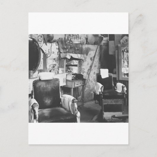 Atlanta Barber Shop, jaren '30 Briefkaart (Voorkant)