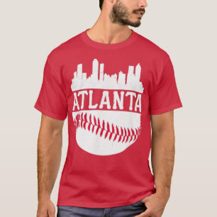 Atlanta Baseball  ATL Skyline Brave Retro G T-shirt