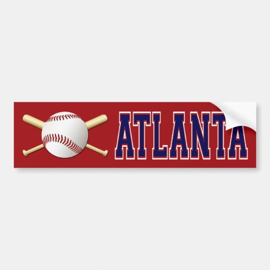 ATLANTA BASEBALL BUMPERSTICKER (Voorkant)