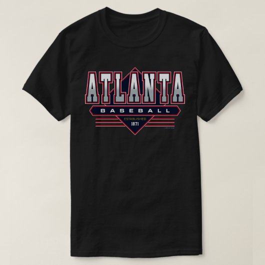 Atlanta Baseball Retro  Braves Geïnspireerd 90s T-shirt (Design voorkant)