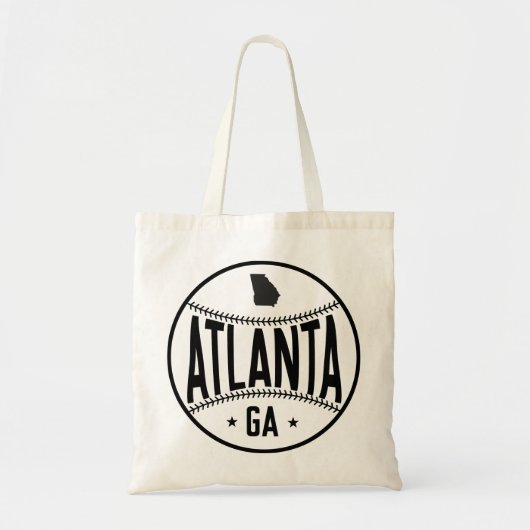 Atlanta Baseball Thema Tote Bag (Voorkant)