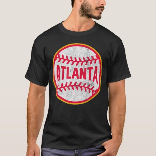 Atlanta Baseball Throwback T-shirt (Voorkant)