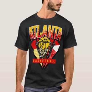 Atlanta Basketbal 90s Throwback T-shirt