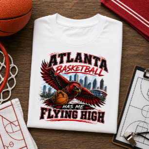 Atlanta Basketbal Laat Me Vliegen Hoge Havik Fan Tri-Blend Shirt