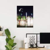 Atlanta bij nacht poster (Thuiskantoor)